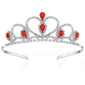 UNIQ Red Gems Rhinestone Tiara No Comb for Little Kid Big Kid Prom Birthday Elsa Princess Crown Girl Tiara